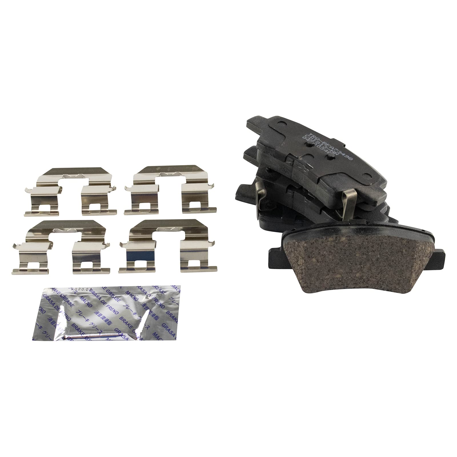 TRQ Rear Brake Pad and Rotor Kit - Ceramic Brake Pads & Rotors Compatible with 2016-2019 Hyundai Sonata & Kia Optima - Includes Brake Chemical Kit for Smooth Braking Performance - Perfect for Daily Commuting and Highway Driving