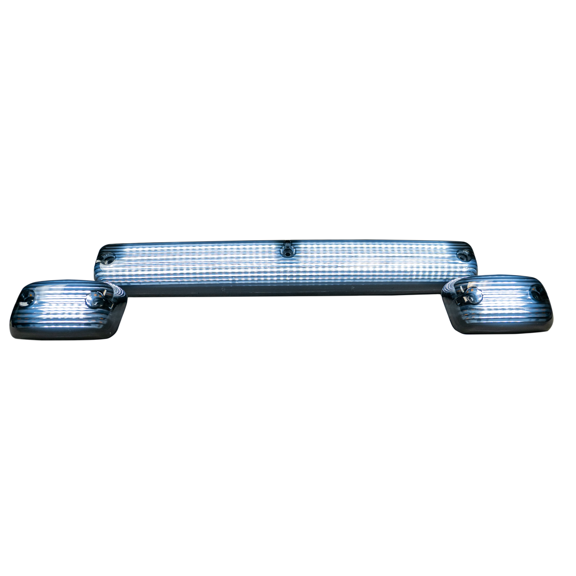 2007-2014 GMC & Chevy 3-Piece Cab Roof LED Strobe Light Kit - White & Amber with Multiple Lens Options | Emergency Vehicle Warning Lights for Trucks, Work Vehicles & Off-Road Safety