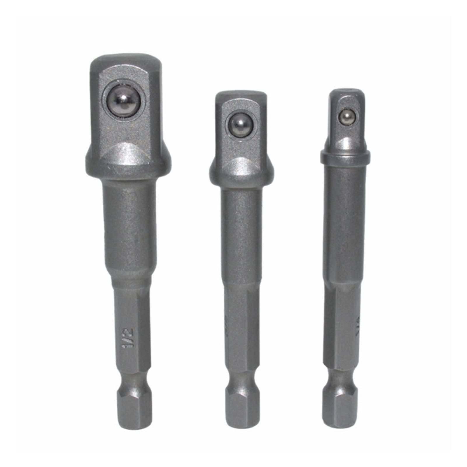 MGRAS 6-Piece Hex Shank Wrench Drive Power Extension Drill Bit Socket Adapter Set - 1/4