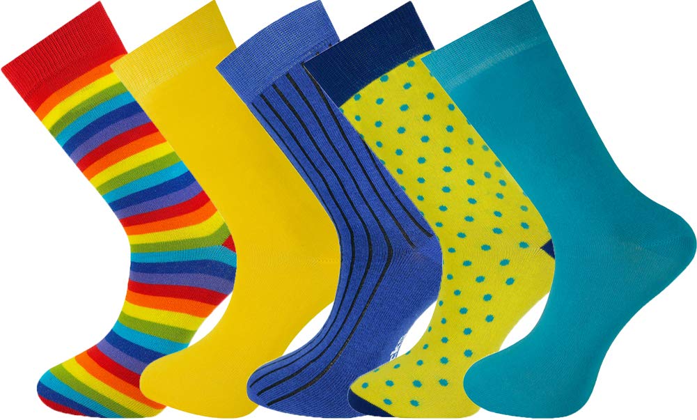 Premium Men's Crew Socks Gift Box - 6 Pairs Soft Cotton Casual Athletic Socks for Everyday Wear, Workout & Gifts - Comfortable & Breathable for Office, Gym & Daily Use