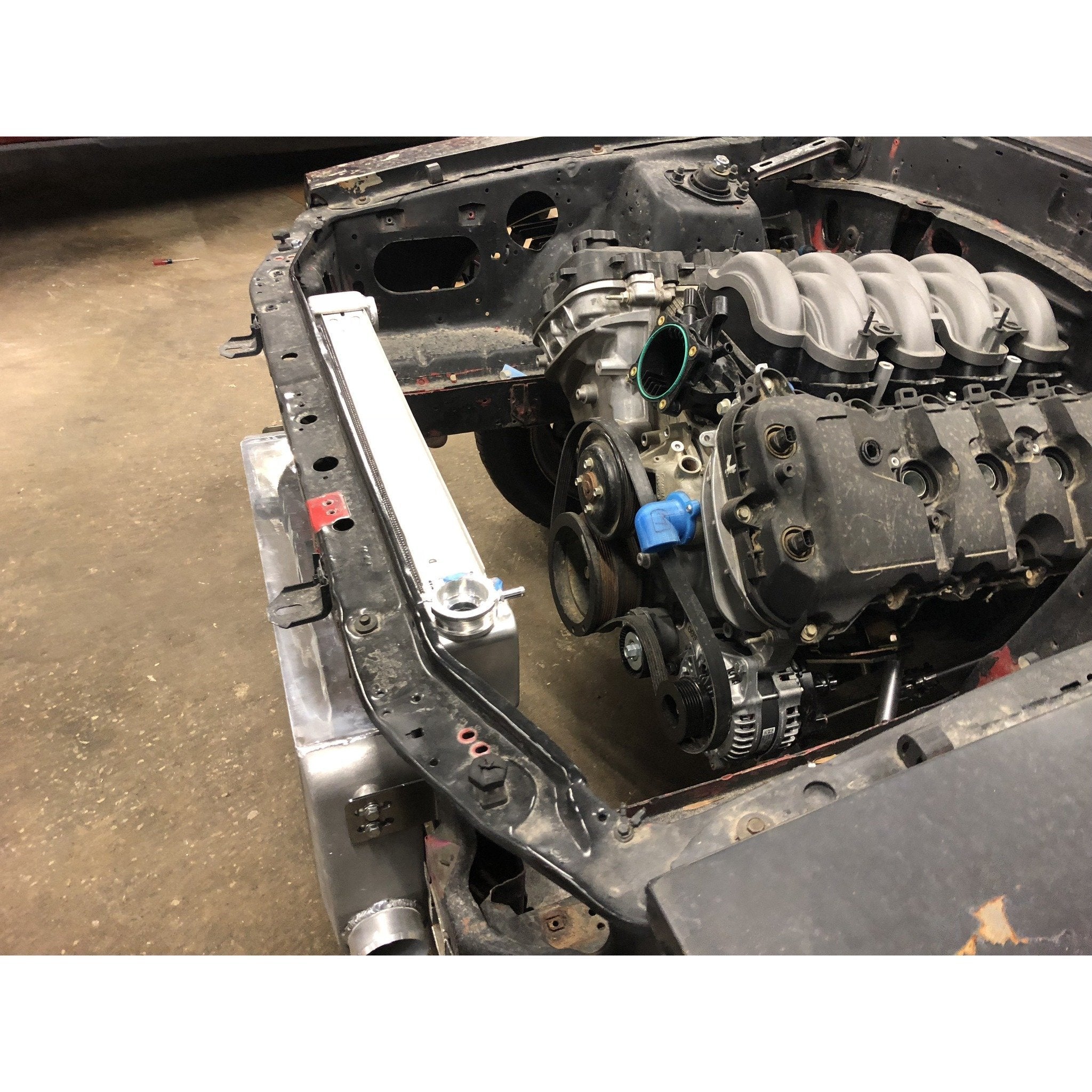 Motion Raceworks Fox Body Mustang Lower Radiator Support & Intercooler Mounting System (Bolt-In/Weld-In) 1979-1993 | Performance Upgrade for Cooling & Intercooler Installation | Track & Street Racing Applications