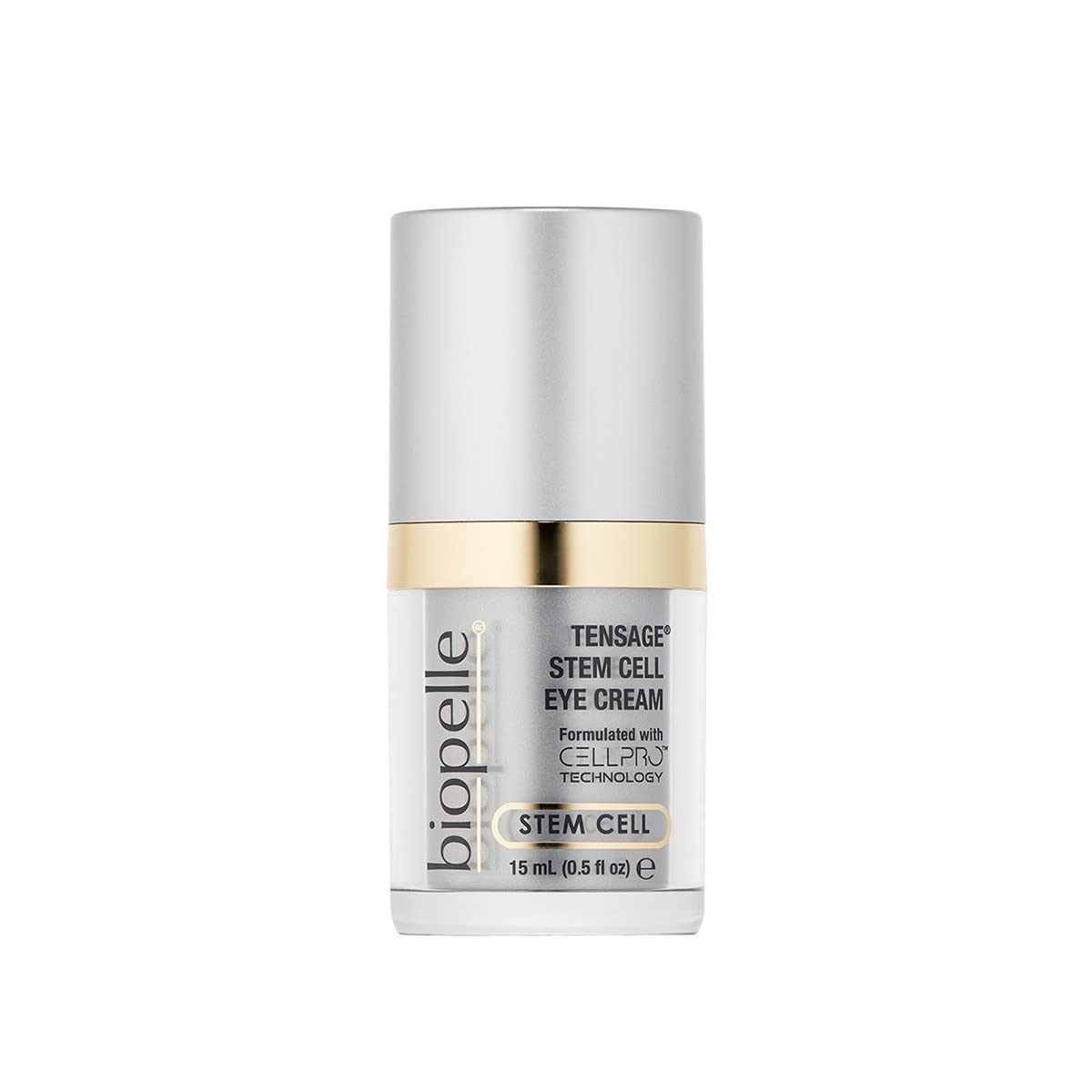 Biopelle Tensage Stem Cell Eye Cream - Anti-Aging Under-Eye Treatment with Cell-Pro Technology, 0.5 Oz - Reduces Dark Circles & Wrinkles for Brighter, Youthful Eyes | Day & Night Use