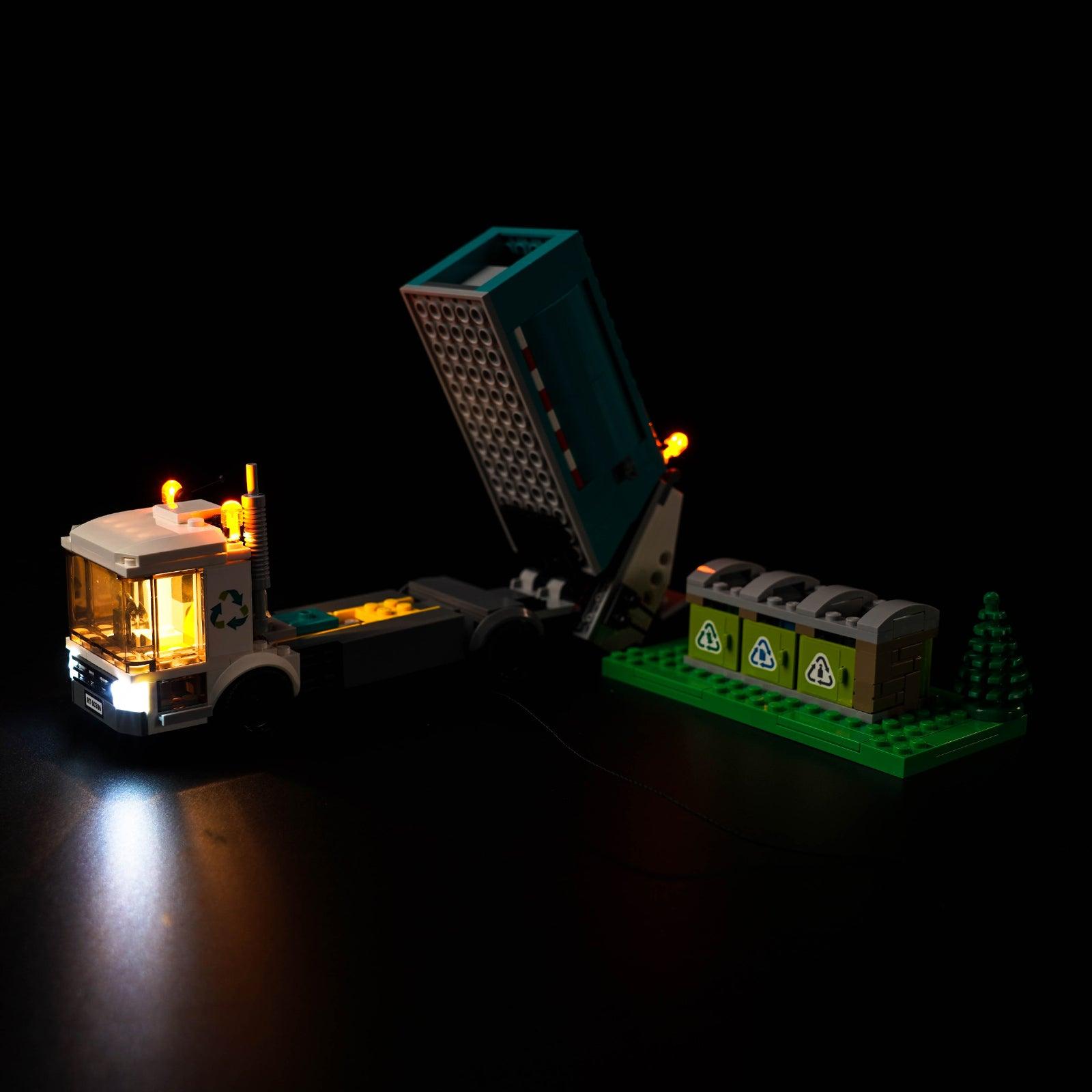 Best LED Light Kit for LEGO® City Recycling Truck 60386 - Compatible with LEGO Recycling Vehicle - DIY Lighting Upgrade for LEGO Models & Displays