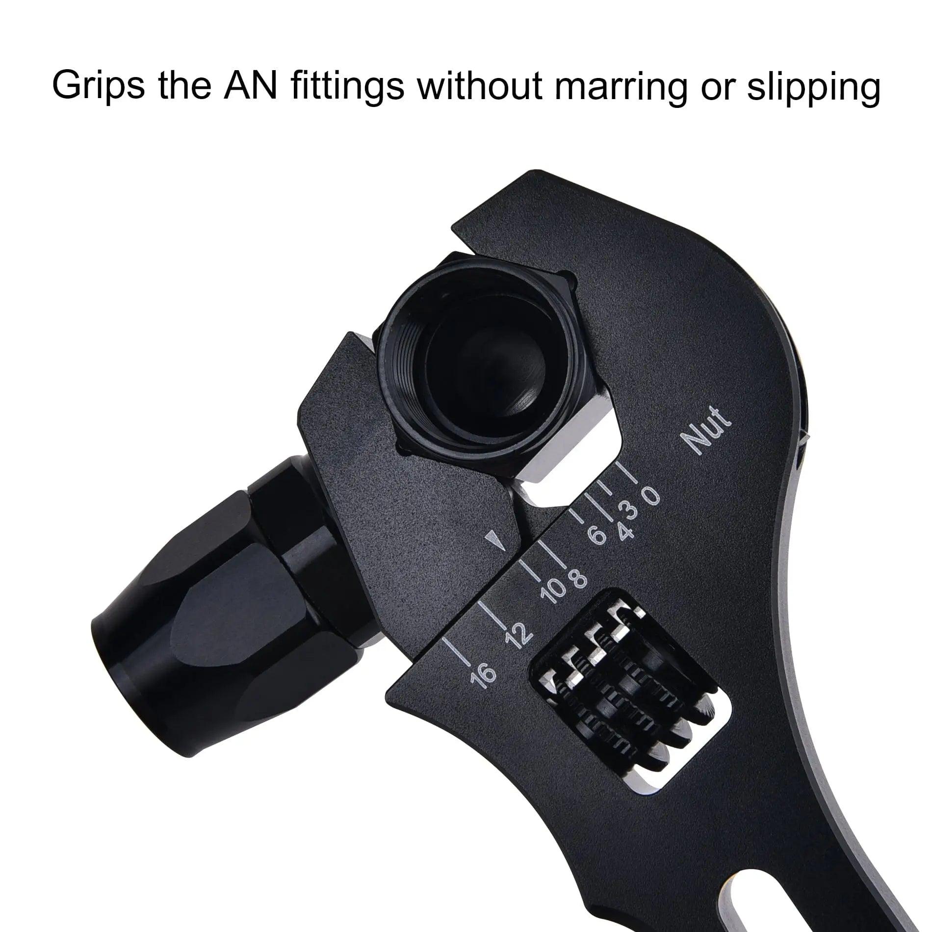 EVIL ENERGY Adjustable Hose Fitting Wrench - 3AN to 16AN Spanner, Lightweight Aluminum Tool for Fuel, Oil & Coolant Lines - Perfect for Automotive, Marine & Industrial Applications