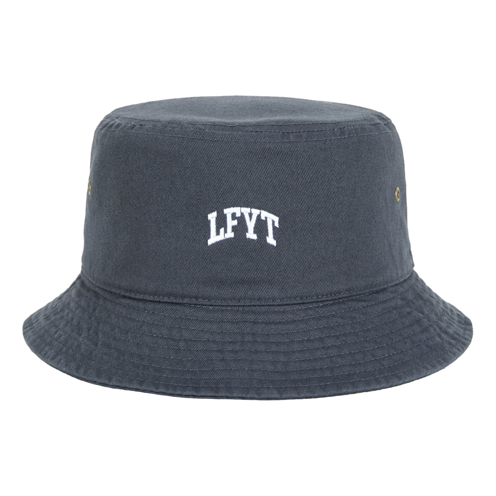 FORKICKS FKK X LFYT Bucket Hat for Men & Women - Adjustable Cotton Summer Sun Hat for Outdoor Activities - Charcoal Gray - Perfect for Beach, Hiking, and Travel