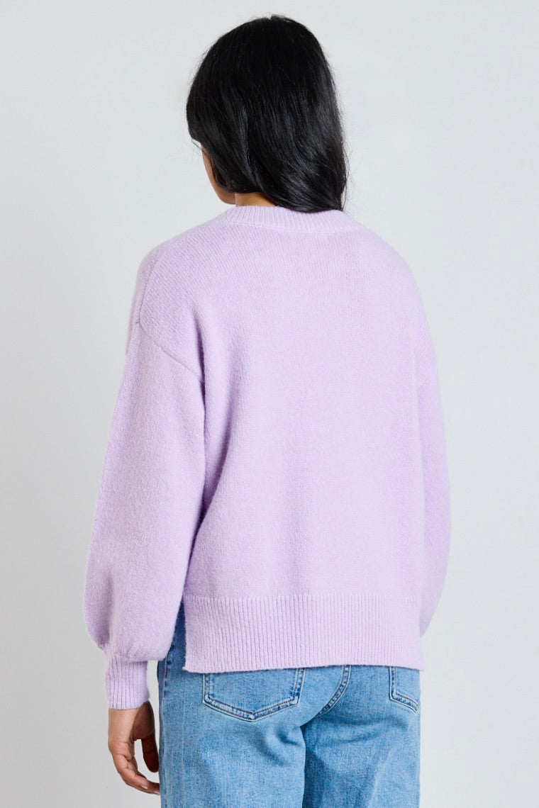 Harvest Dusty Lilac V-Neck Knit Jumper Women's Sweater | Soft Comfortable Pullover for Fall & Winter | Perfect for Office, Date Night & Casual Outfits