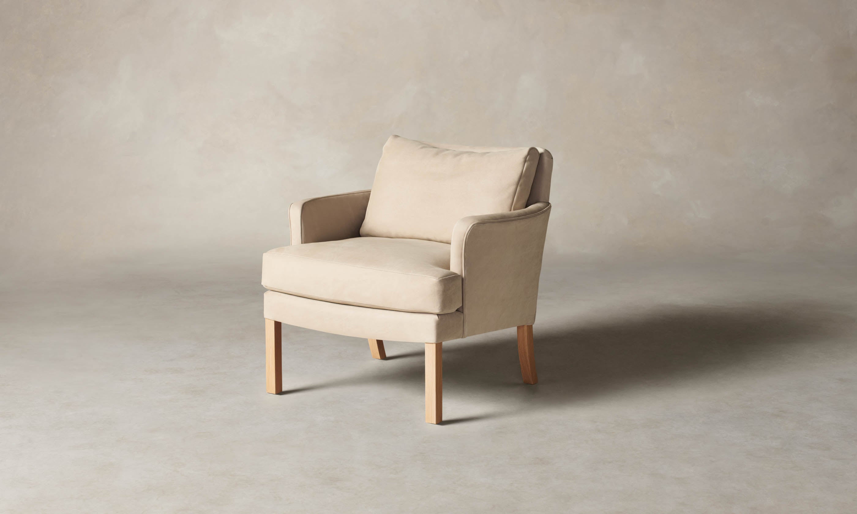Kaye Chair - Premium Nubuck Leather in Fawn Color | Elegant Home Office & Living Room Seating
