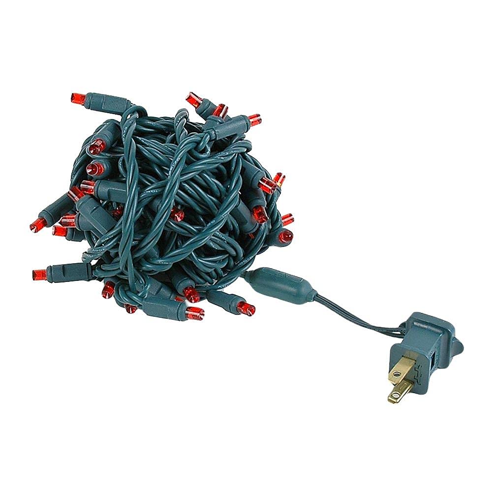 LED Christmas Lights Set - 50 Mini Twinkle Lights, 25ft Red & Green Wire for Holiday Decor