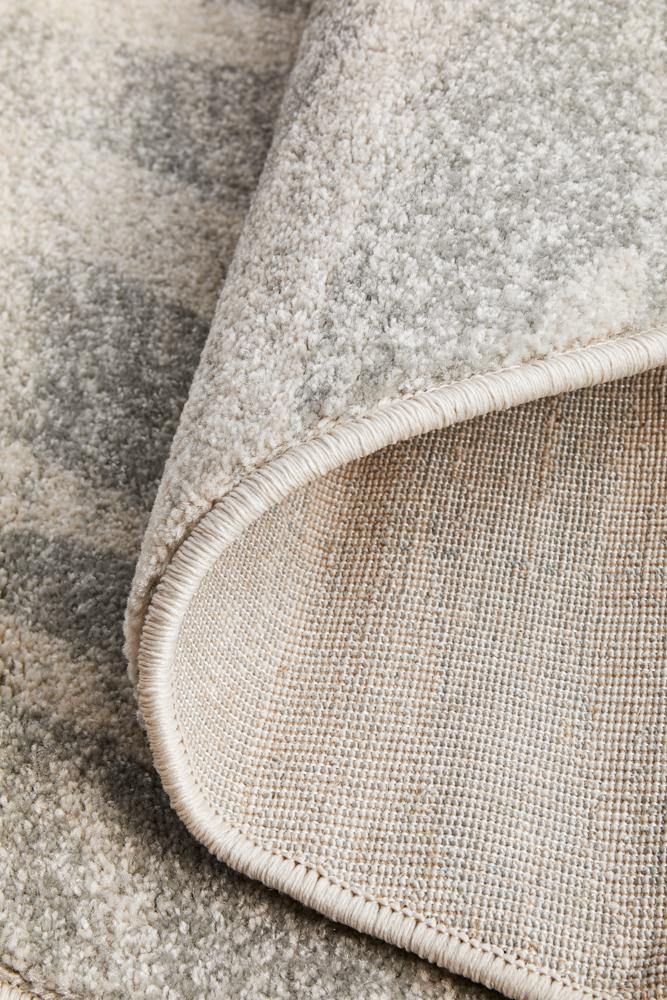 Chrome Savannah Silver Round Rug - Modern & Stylish Home Decor for Living Room, Bedroom, or Office - Soft & Durable Area Carpet