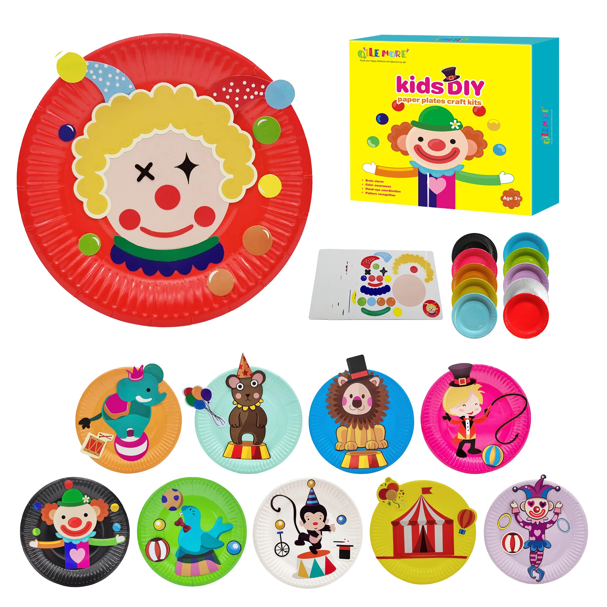Qilemore Kids Craft Kit for Ages 4-8 - Creative Art Supplies & Learning Toy for Boys & Girls - Perfect for Easter & Holiday Gifts (Circus Theme)