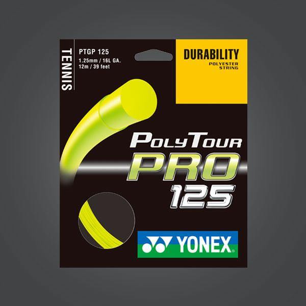 Yonex Polytour Pro 125 Tennis Strings - High Performance Polyester String for Spin & Control [Yellow] - Perfect for Competitive Players & Tournament Play