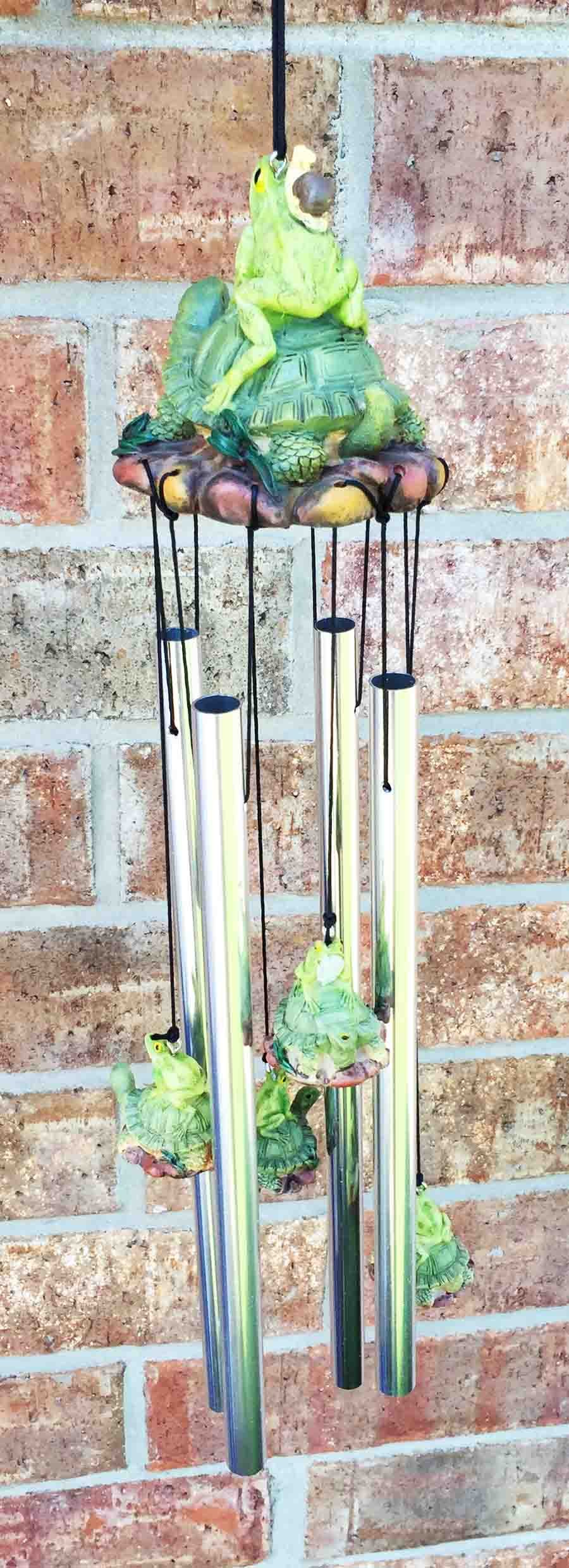 Pond Frog & Turtle Wind Chime - Relaxing Outdoor Decor for Garden & Patio