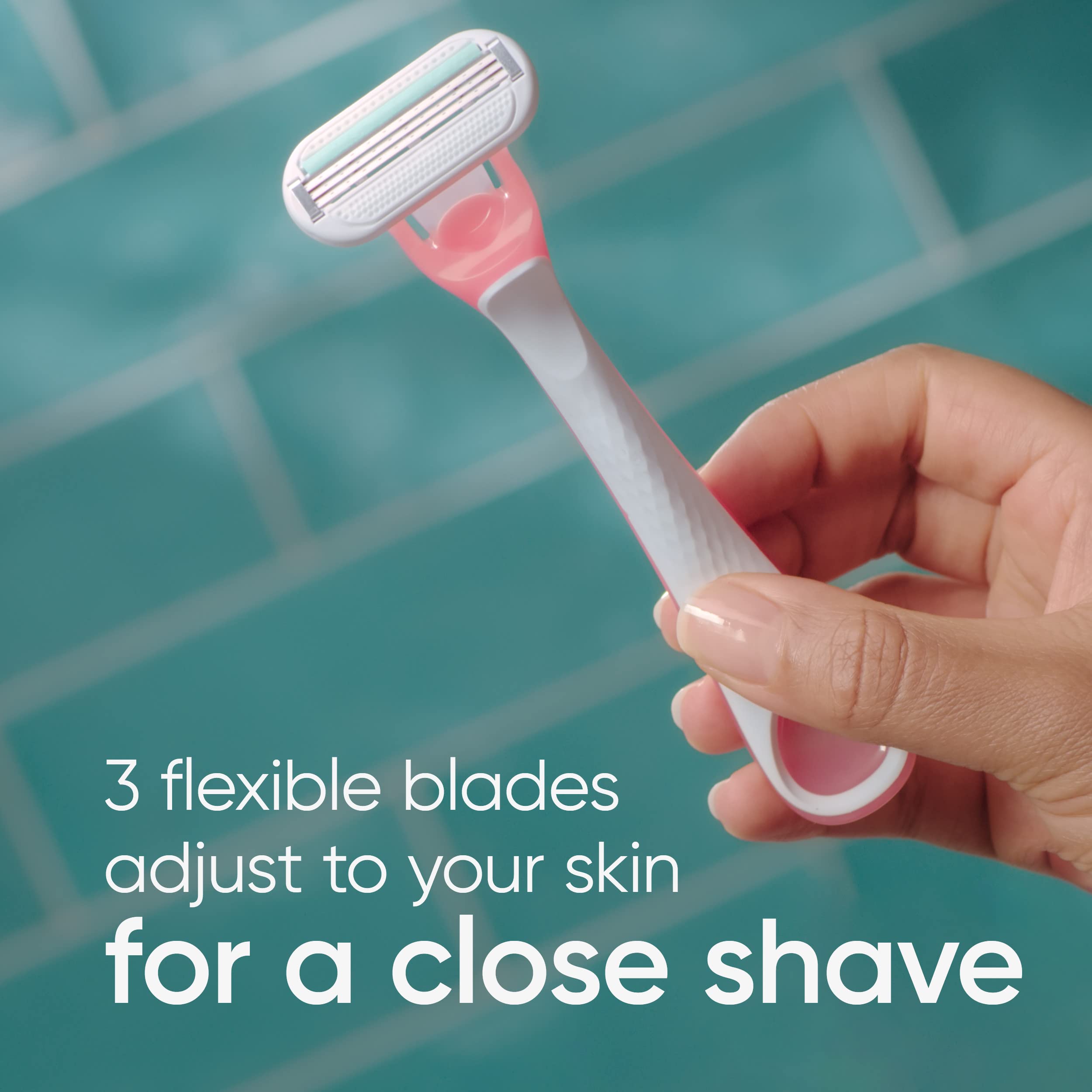Gillette Venus Sensitive Women's Disposable Razors 3 Pack - Ultra Smooth Shave for Sensitive Skin | Perfect for Travel, Gym & Everyday Use