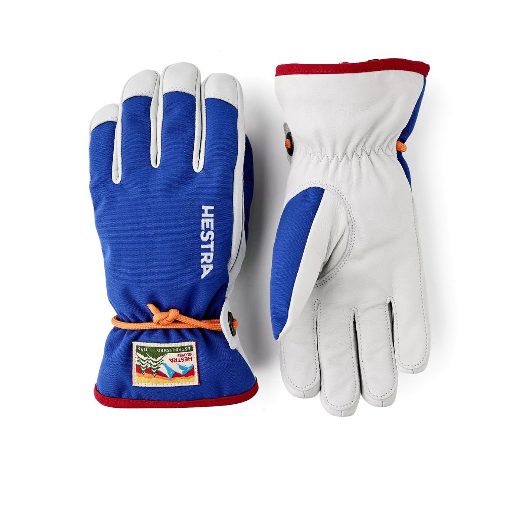 Hestra Wakayama Kids Ski Gloves - Royal Blue Waterproof Winter Gloves for Boys & Girls - Perfect for Snowboarding, Sledding, and Cold Weather Activities