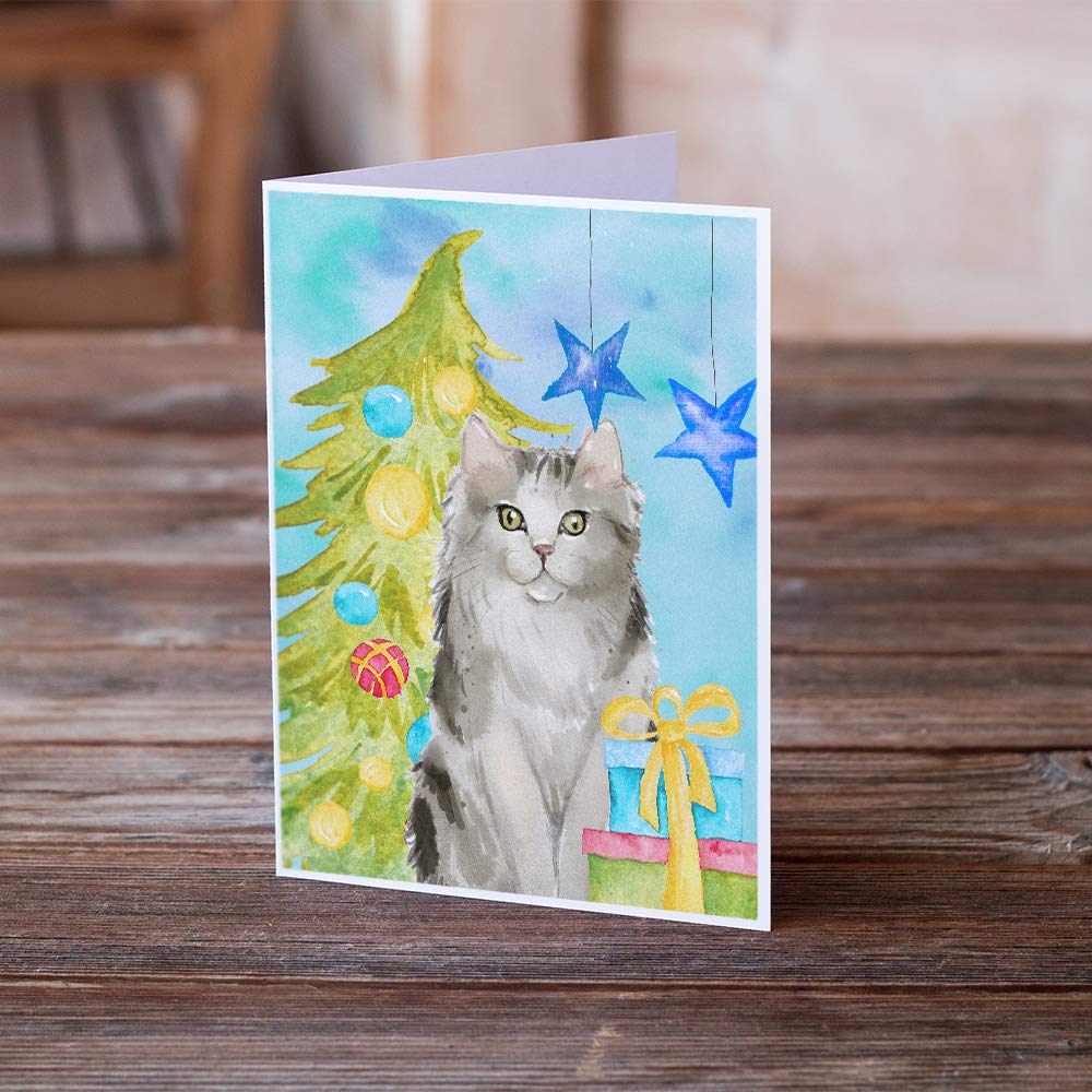 Ragamuffin Christmas Greeting Cards - Pack of 8 Blank A7 Note Cards (5x7 inches) with Envelopes | Whimsical Holiday Stationery for Christmas Presents, Party Invitations & Festive Correspondence