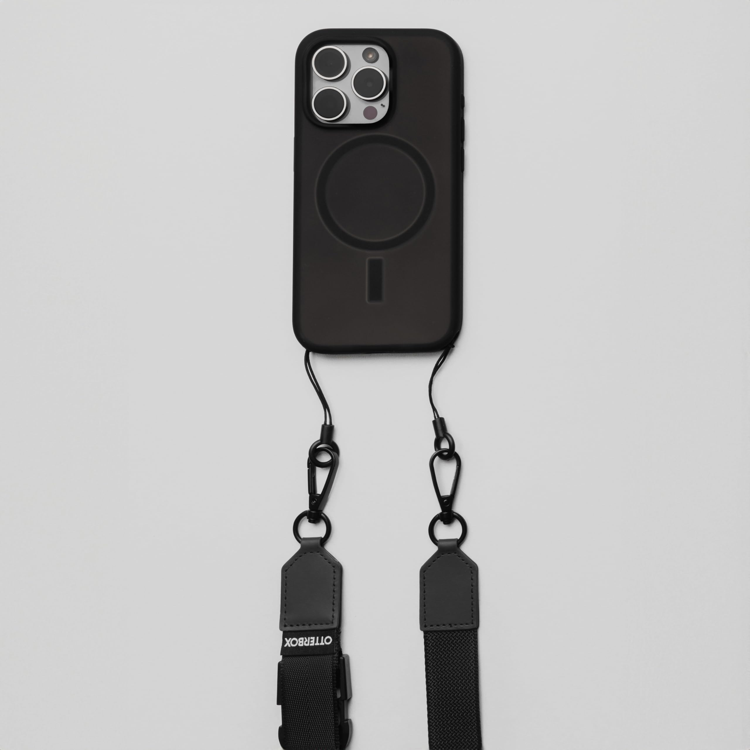 OtterBox 2-in-1 Crossbody Strap for iPhone & Samsung - Adjustable Phone Lanyard, Secure Waist Belt - Black | Perfect for Travel, Hiking & Hands-Free Convenience