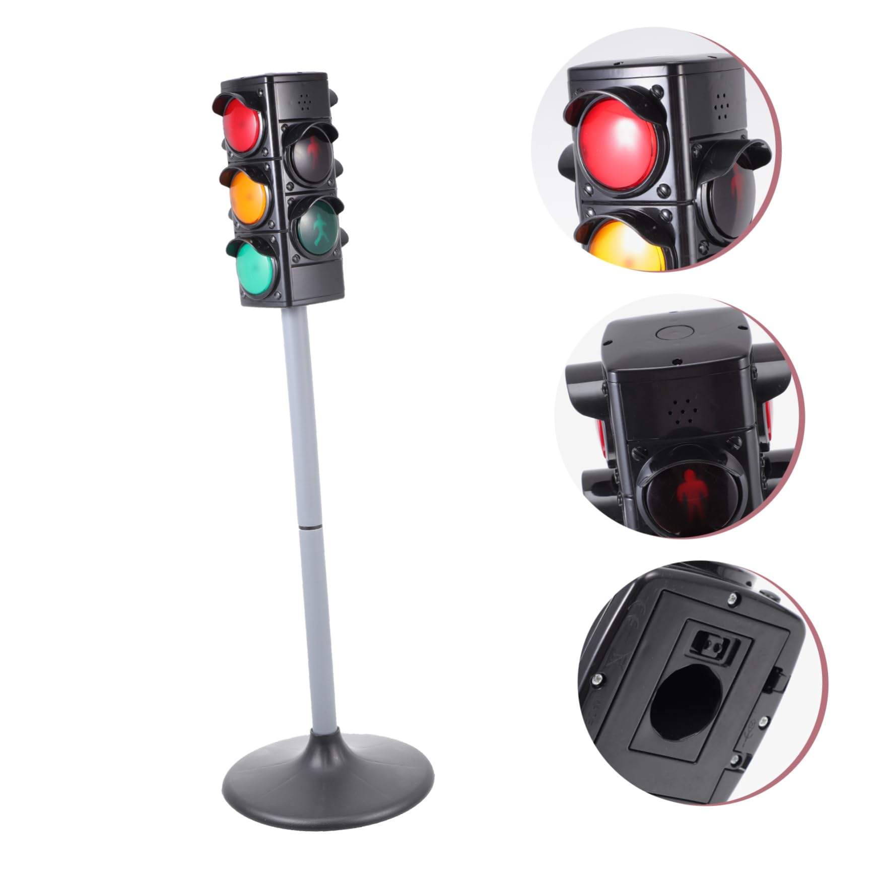 Miniature Traffic Sign Toy Set - Educational Road & Crosswalk Signs for Kids, ABS Plastic Traffic Light Model - Perfect for Learning, Playtime & DIY Road Scenes