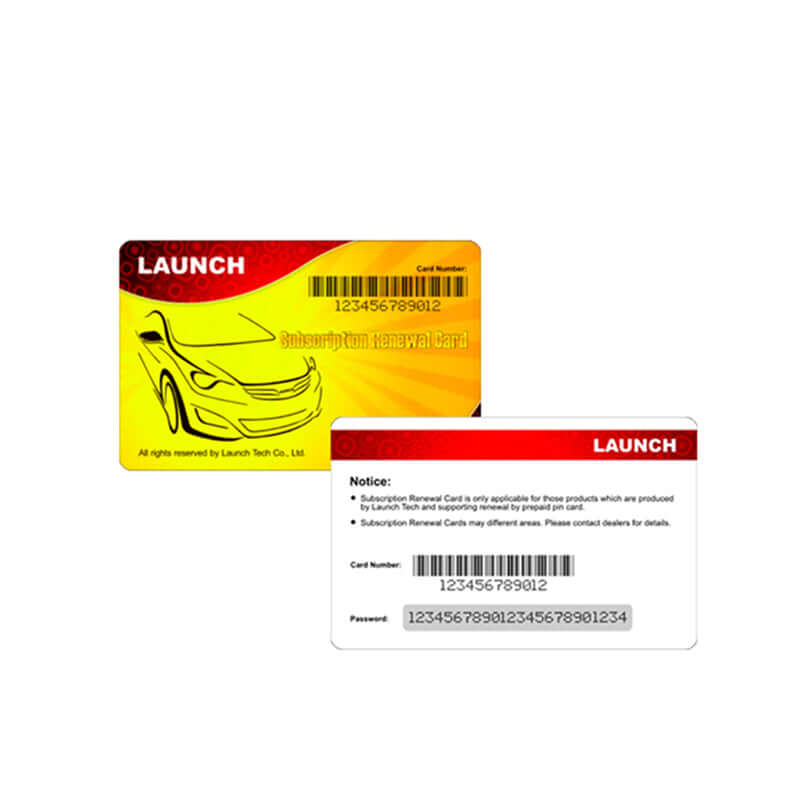 LAUNCH® Renewal Card for X431 PAD III & V Diagnostic Tool - Professional OBD2 Scanner Update for Car Mechanics & DIY Auto Repair