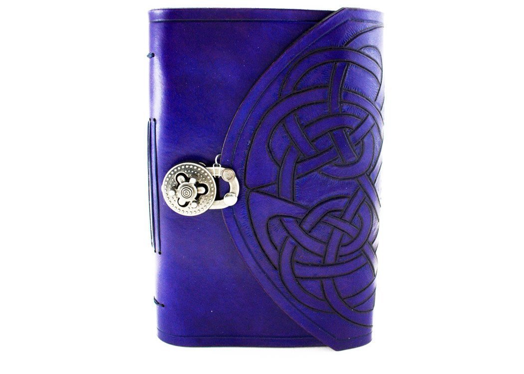 Handmade Celtic Leather Journal - Personalized with Free Initials - Perfect for Writing, Sketching & Gift Giving