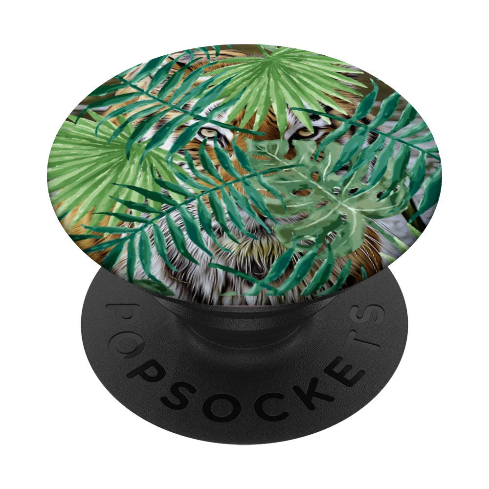 Tiger Eyes Jungle Safari Big Cat PopSockets Grip & Stand for Phones & Tablets - Perfect for Travel, Home, and Office Use