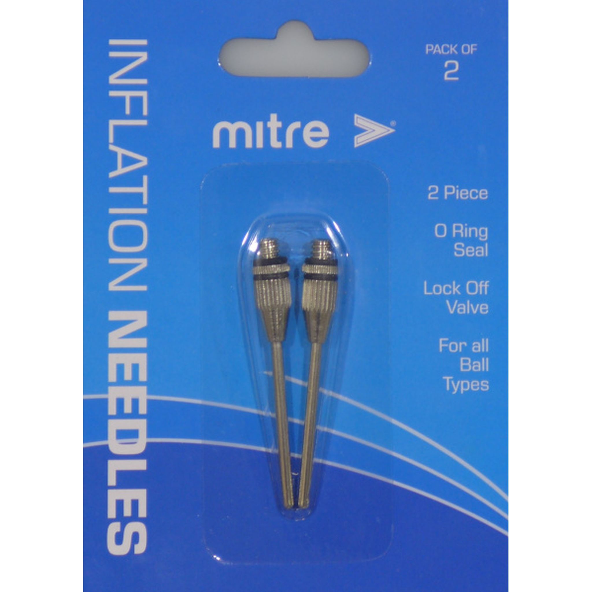 Mitre 2-Pack Inflating Needles for Basketball, Football & Sports Balls - High-Quality Air Pump Accessories for Easy Inflation - Perfect for Home, Gym & Outdoor Sports Equipment Maintenance
