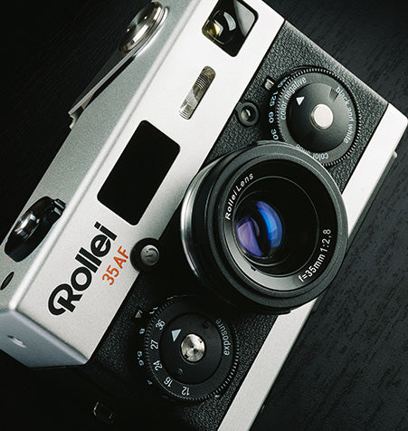Rollei 35AF 35mm Film Camera Silver - Compact Vintage Analog Camera for Travel, Street Photography & Collectors