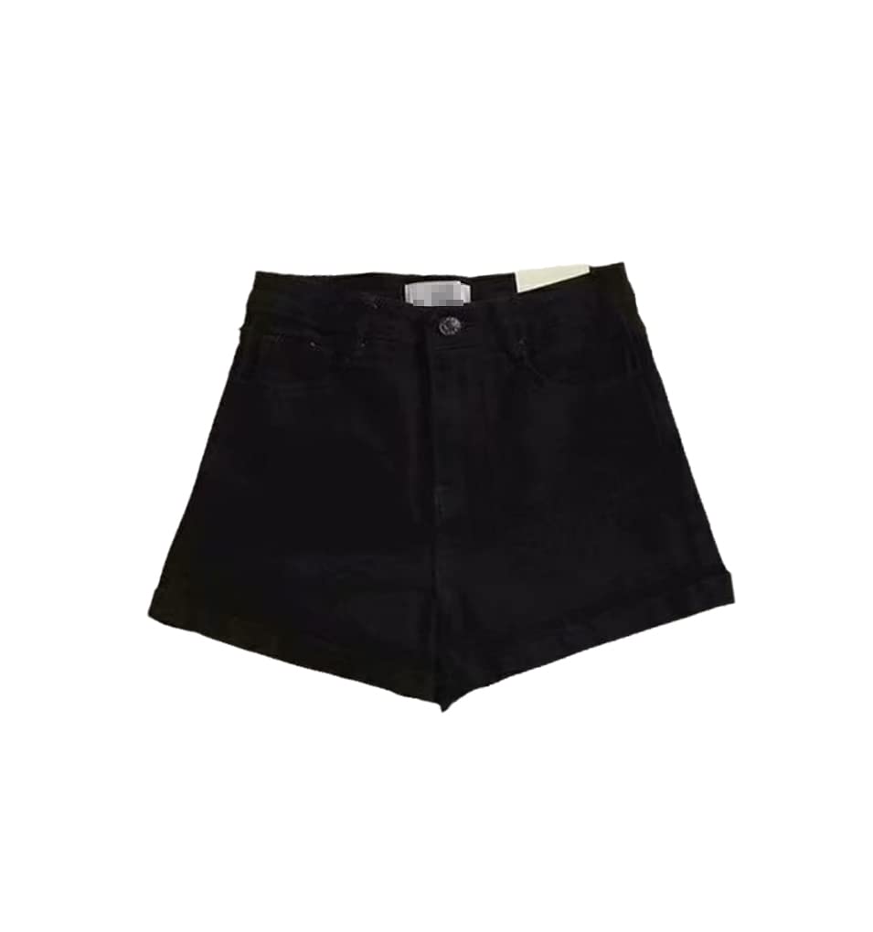 Women's High Waist Slim Fit Denim Shorts - Casual Summer Stretch Jeans Shorts for Beach, Streetwear & Everyday Comfort