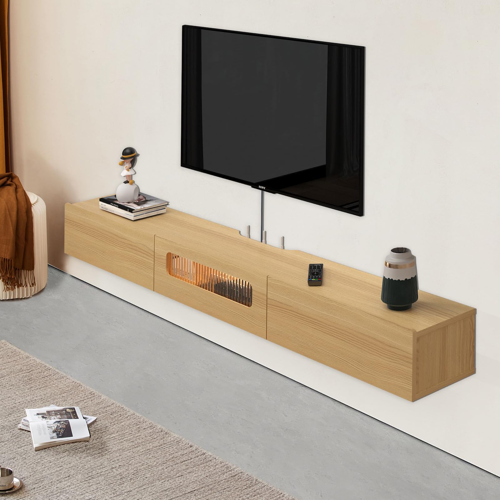 Floating TV Stand with LED Lights - 79