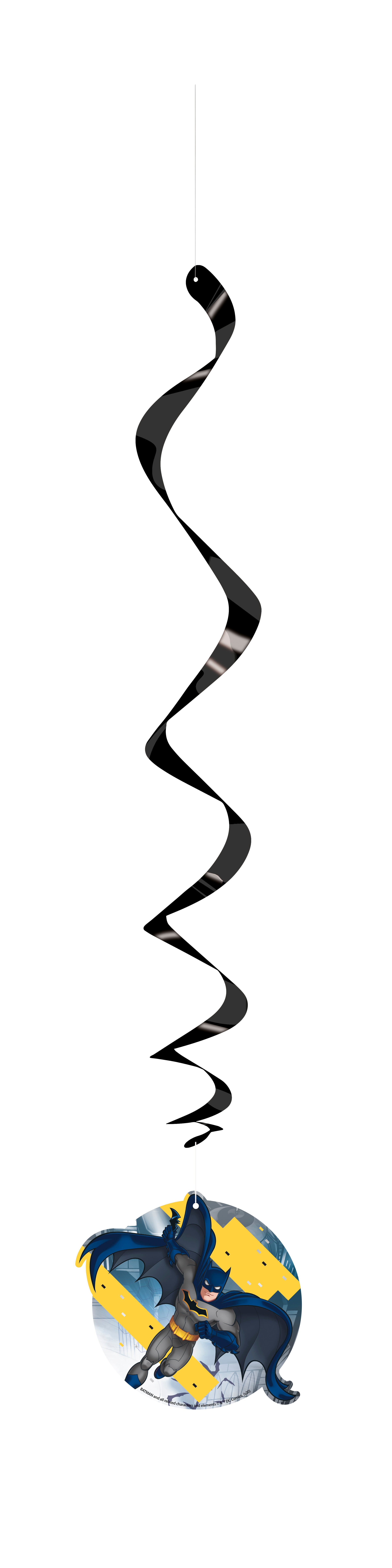 Batman Swirl Hanging Decorations - 3 Piece Set for Room & Party Decor - Perfect for Kids Bedroom, Birthday Parties & Superhero Themed Events