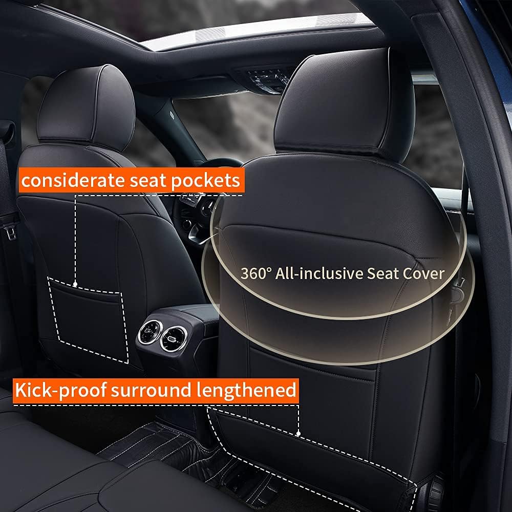 AOMSAZTO Custom Fit Car Seat Covers for Mazda 3 (2014-2018 Models) - Premium Black Full Set Protection - Perfect for Daily Commuting, Road Trips & Pet Protection