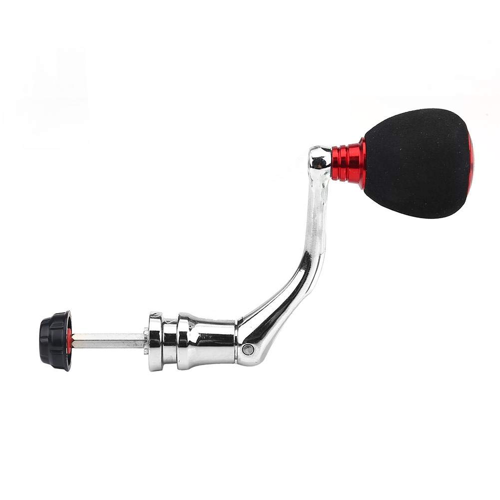 **Metal Fishing Reel Power Handle Replacement – Compatible with 4000, 5000, 6000 Series (Left/Right, Red) – Durable Rocker Arm Grip for Enhanced Fishing Performance – Perfect for Saltwater, Freshwater, and Surf Fishing**
