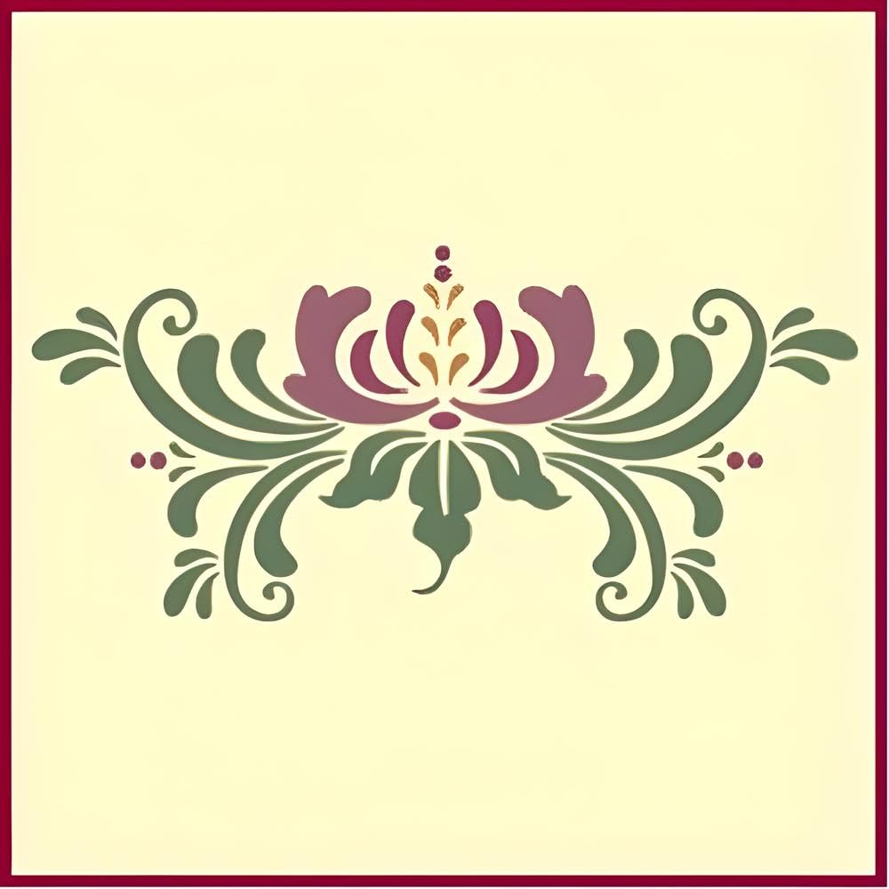 Rosemaling Pattern 17 Stencil - 10.6