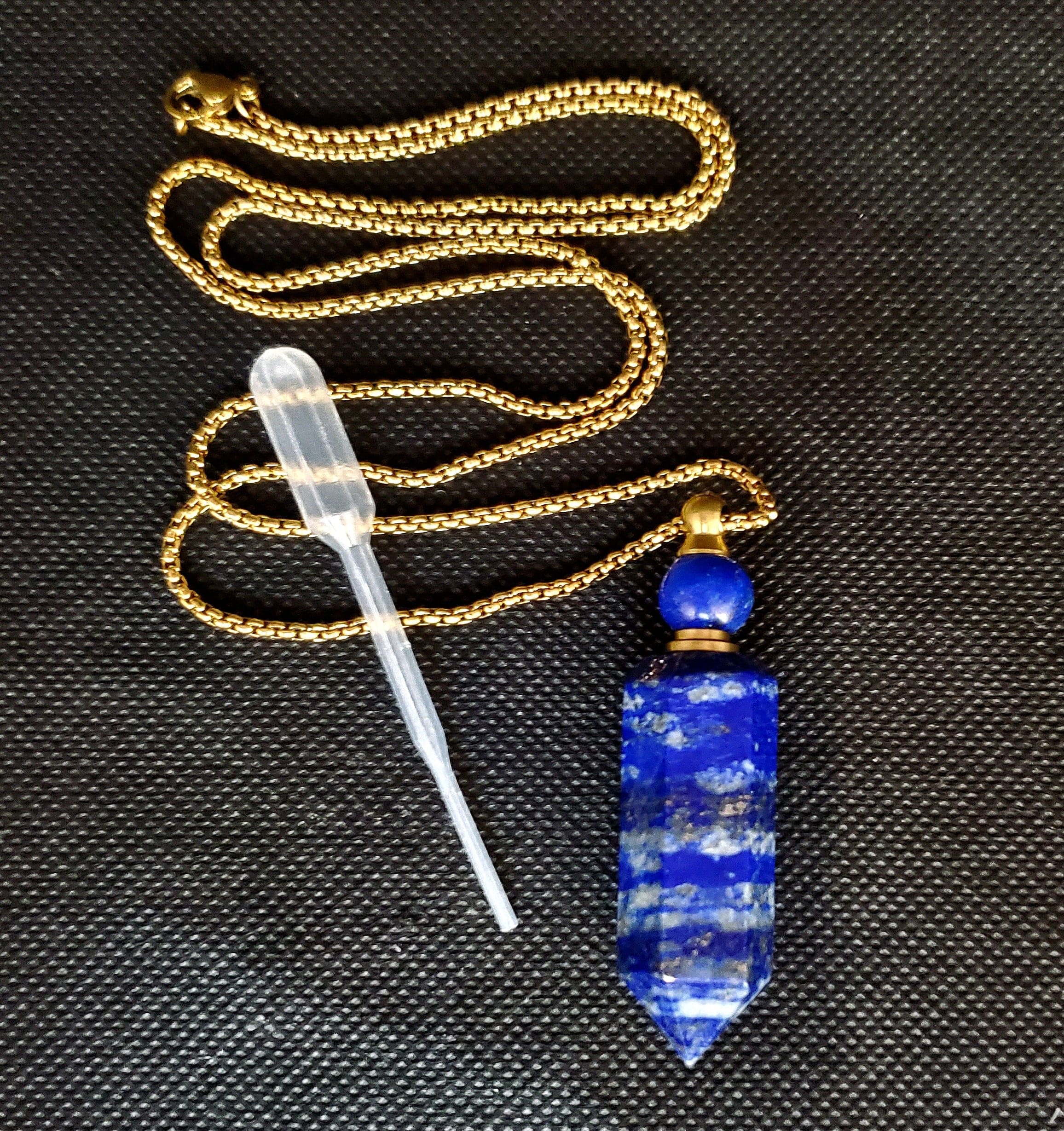 Lapis Lazuli Ash Vial Pendant - Memorial Jewelry for Loved Ones - Perfect for Keepsakes, Urn Necklaces & Remembrance Gifts