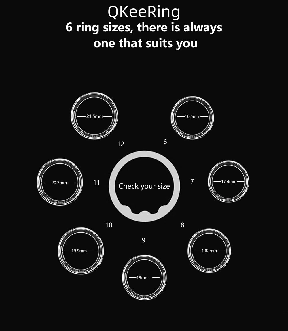 Smart Health Tracker Ring for Women & Men - Heart Rate Monitor, Blood Oxygen & Sleep Tracker, Step Counter, IP68 Waterproof Fitness Ring Compatible with iOS/Android (Gold, Size 11) - Perfect for Workouts, Sleep Analysis & Daily Activity Tracking