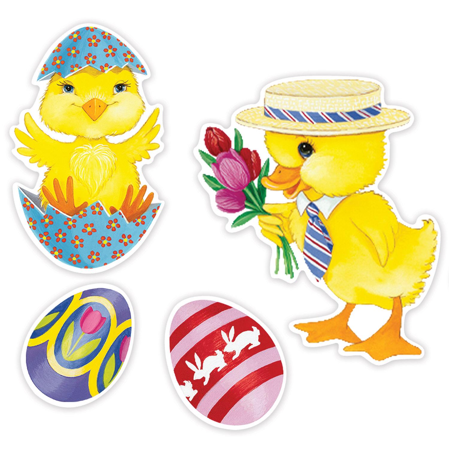 12 Pack Easter Bunny Basket & Egg Stickers - 4 Sheets per Pack - DIY Easter Decorations, Party Favors, Scrapbooking & Gift Wrapping Supplies