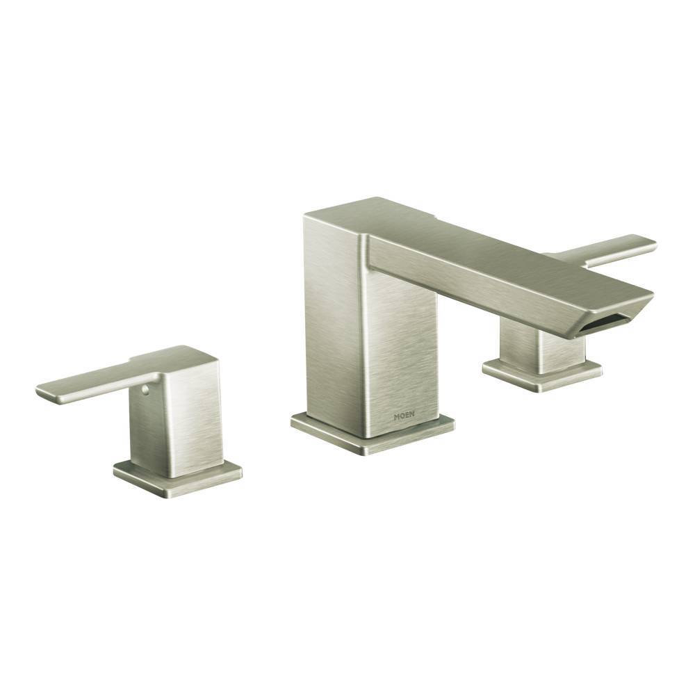 Moen TS903BN 90 Degree Roman Tub Faucet Trim in Brushed Nickel - Perfect for Bathroom Renovation and Luxury Spa Experience