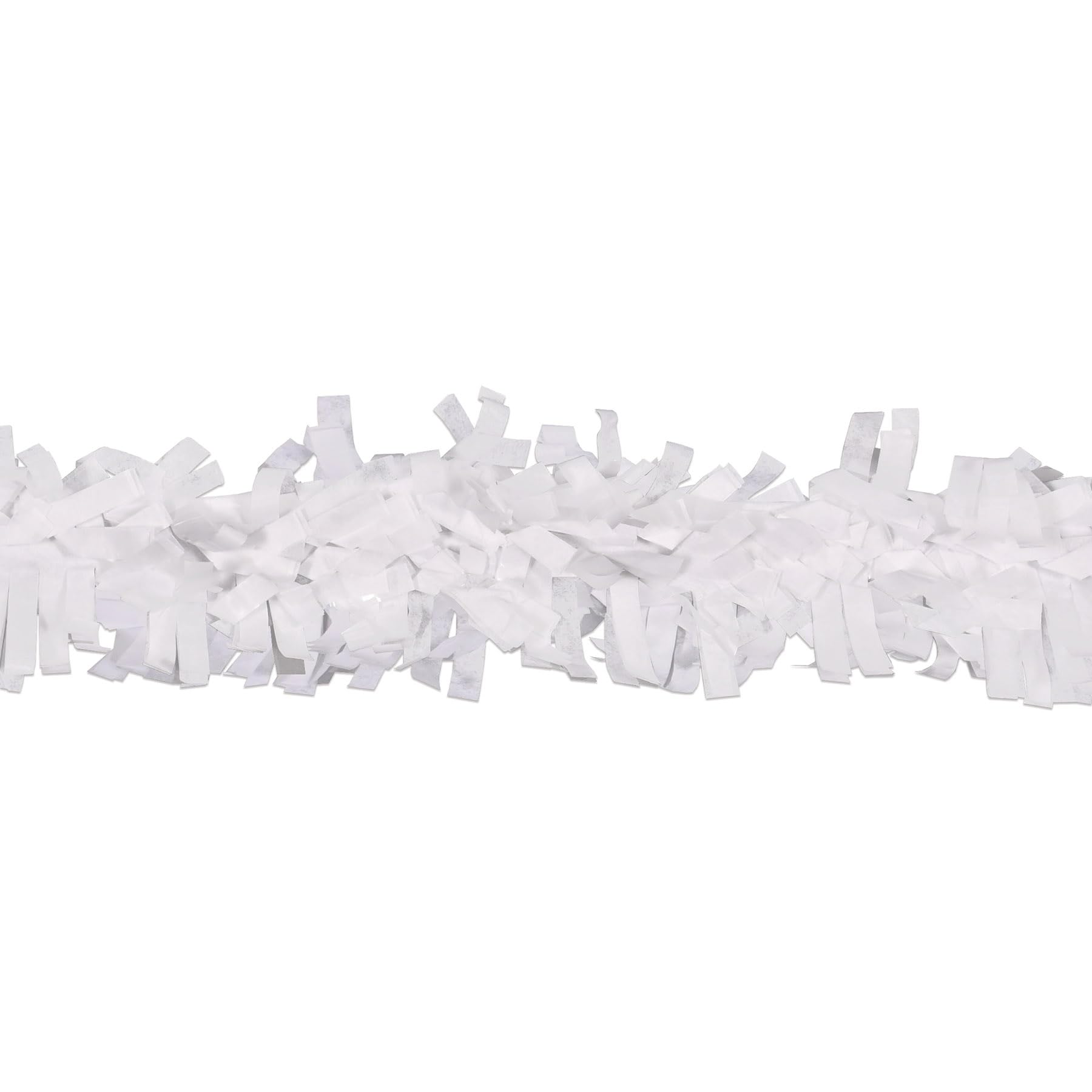 Beistle 24-Piece White Tissue Paper Garland Decorations - 25ft Party Decor for Birthday, Wedding, Baby Shower & Anniversary Events - Perfect for Wall Hanging, Ceiling & Party Backdrop Decorations