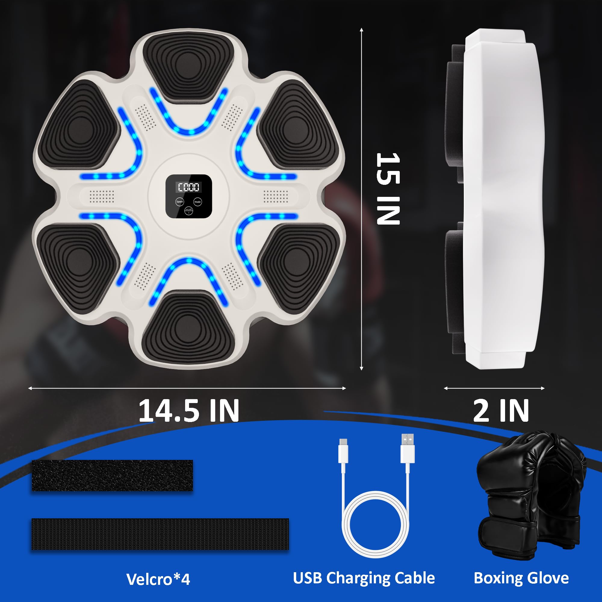 FICTOR Bluetooth Music Boxing Machine with Gloves - 15