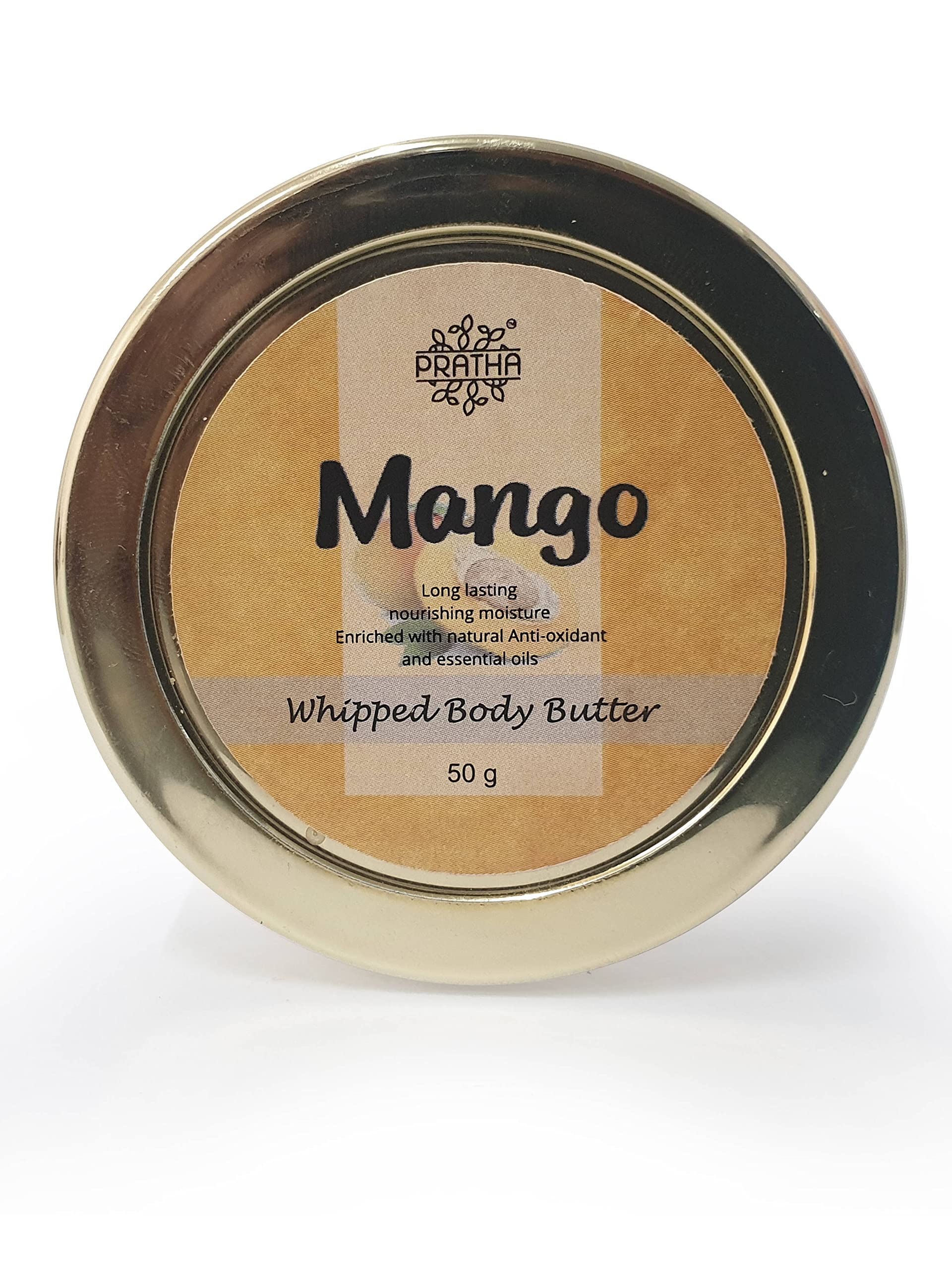 Pratha Naturals Mango Body Butter - 100g Whipped Cream for Deep Hydration & Nourishment | Tropical Mango Scented Moisturizer for Dry Skin | Perfect for Daily Use, After Shower & Night Care Routine