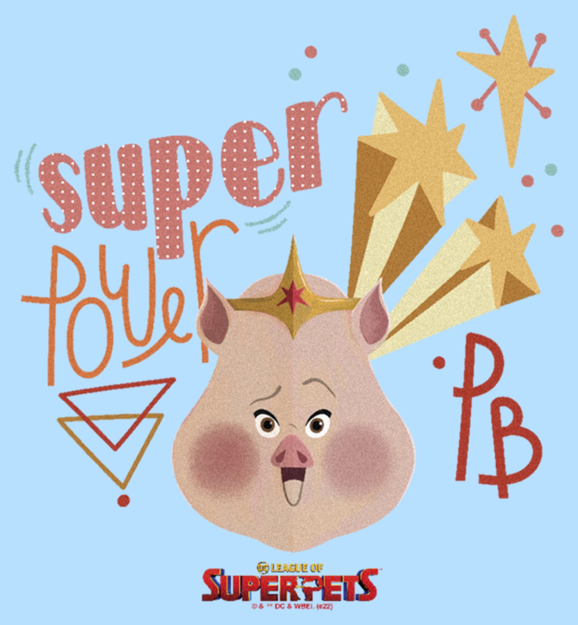 Men's Super Power PB Pig T-Shirt - DC Super-Pets Style for Casual Wear