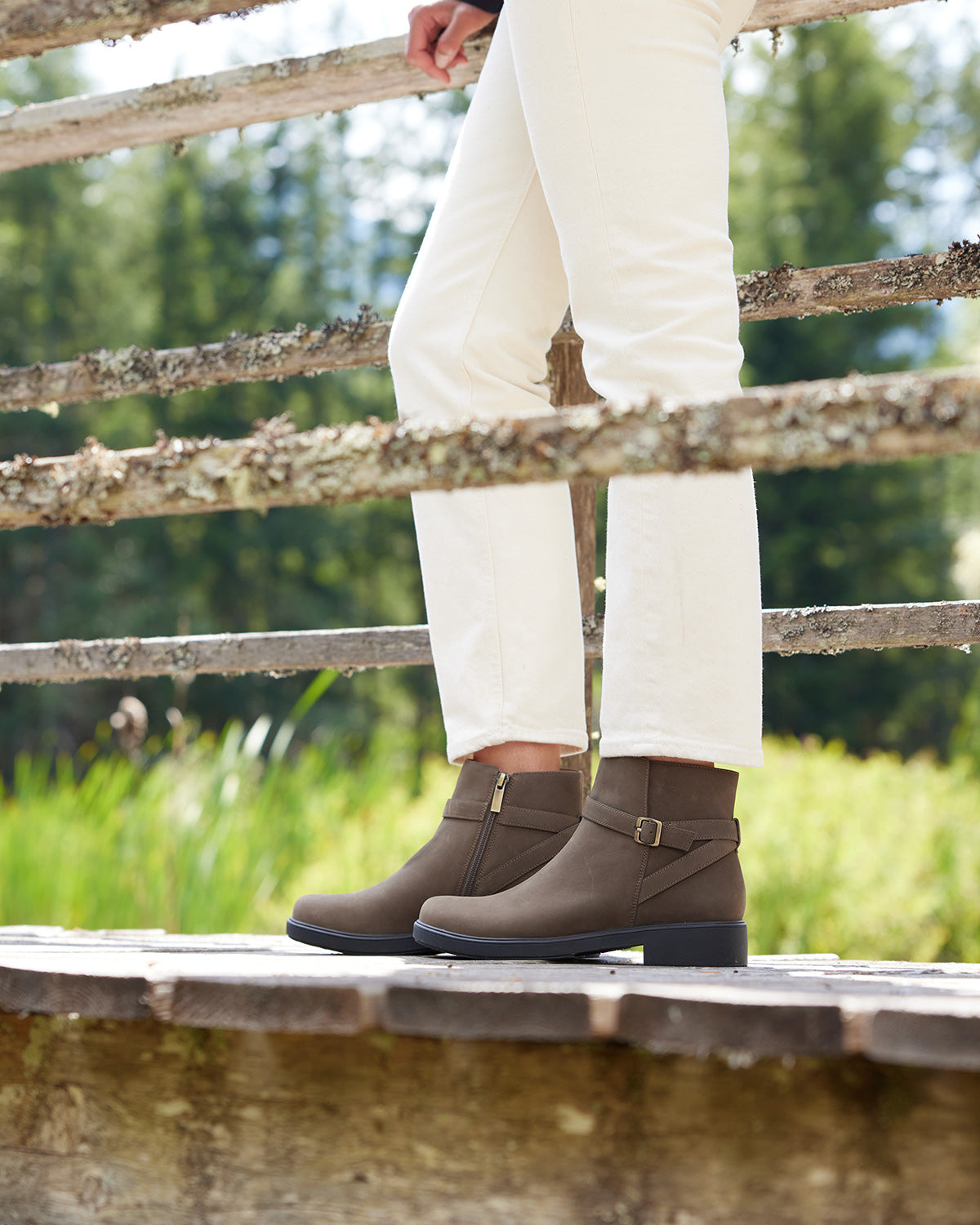 ABEO Compass Zip Olive Nubuck Hiking Boots - Waterproof & Lightweight for Outdoor Adventures, Trail Walking & Camping