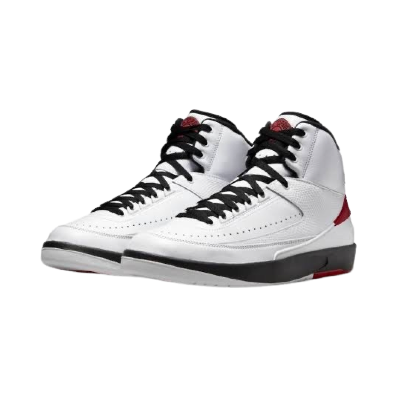 Air Jordan 2 Retro Sneakers - White, Varsity Red & Black Basketball Shoes for Men | Perfect for Streetwear, Gym & Casual Outfits