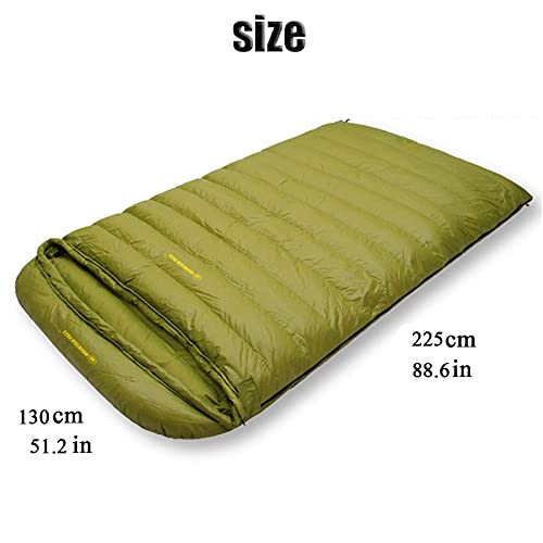 Ultra Lightweight 800g Goose Down Sleeping Bag for Adults - Double Sleeping Bag for Winter Camping & Hiking - Waterproof & Compact Outdoor Gear for Backpacking, Mountaineering & Extreme Cold Weather