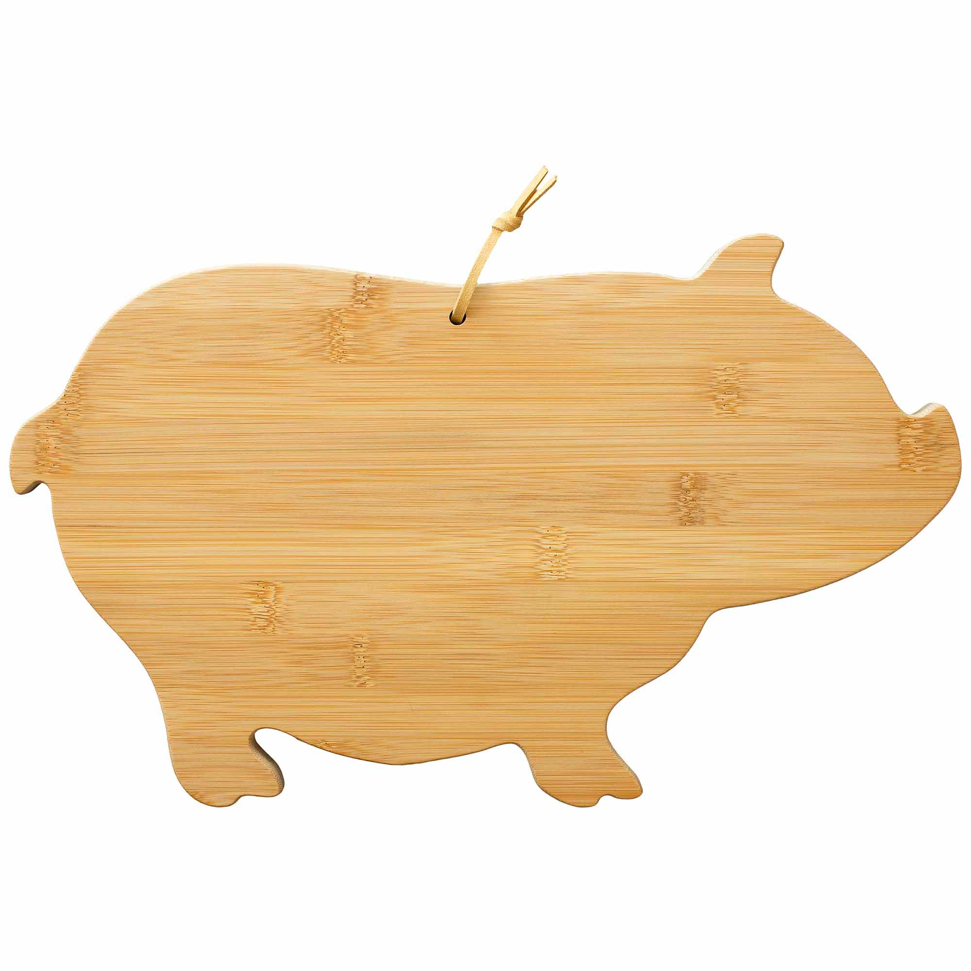 Premium Pig-Shaped Bamboo Cutting Board - 15.6