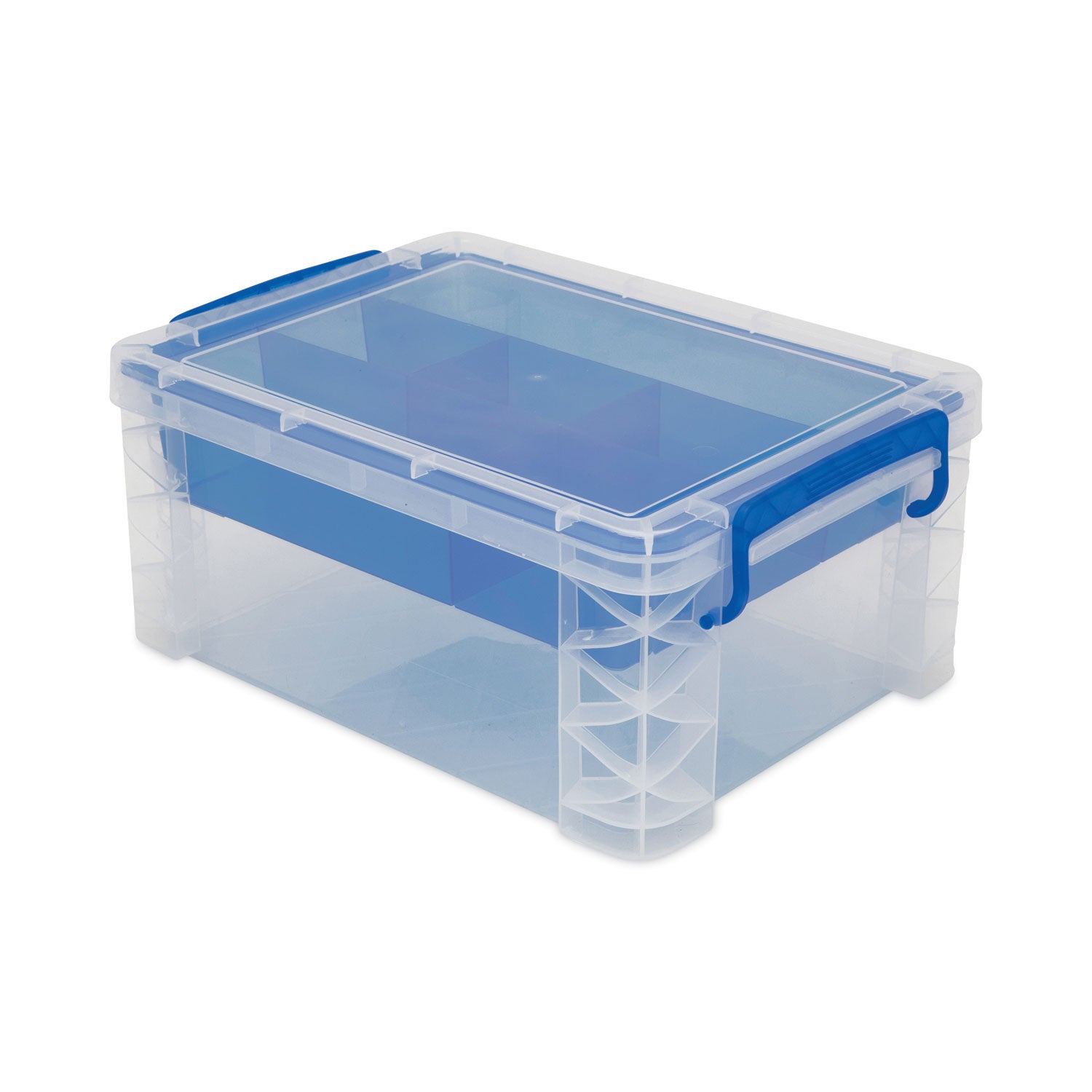 Advantus Super Stacker Divided Storage Box - 6 Compartment Organizer, 10.38