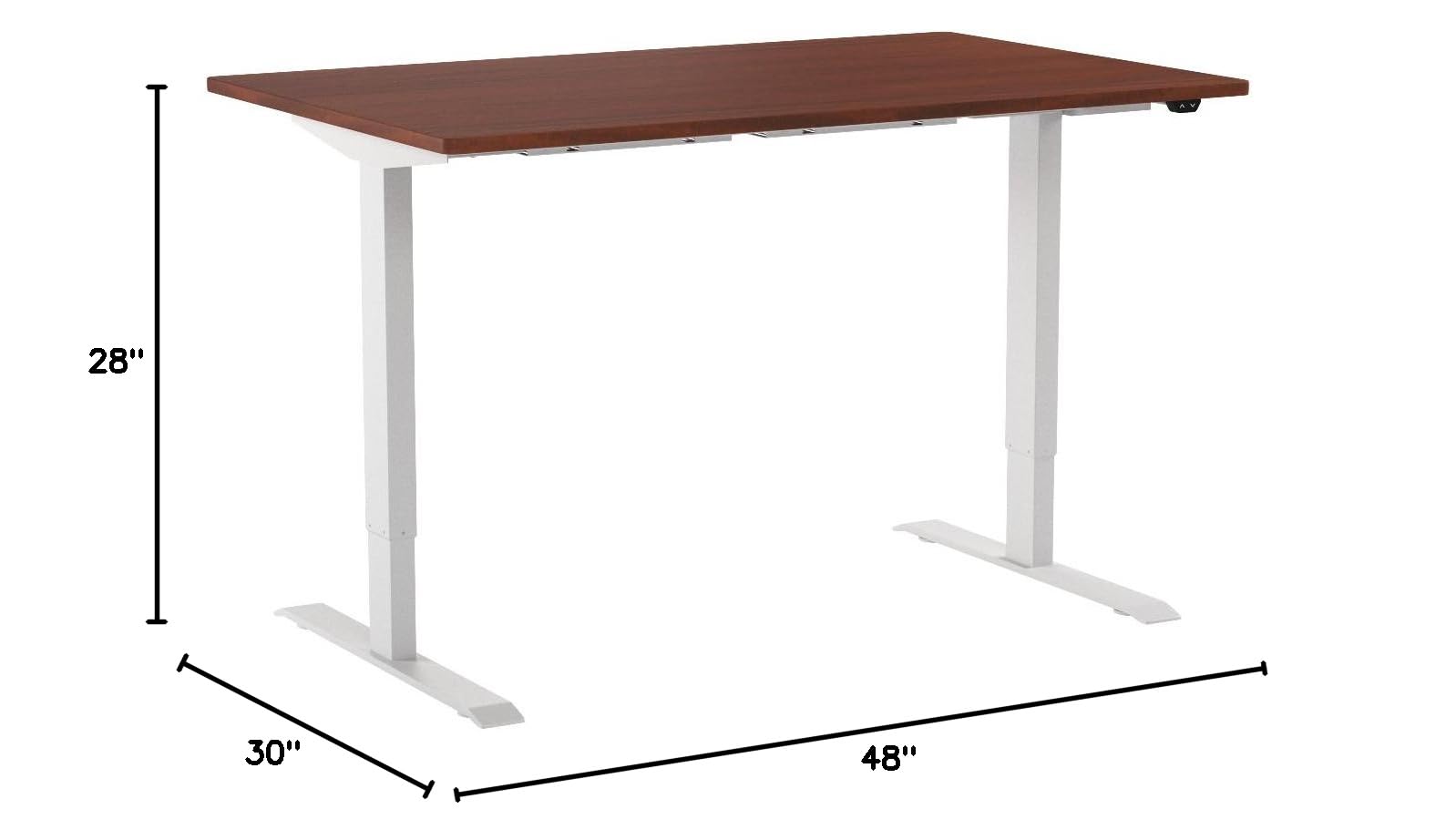 FLEXISPOT EN1 Electric Standing Desk 48 x 30 Inches - Adjustable Height Sit Stand Desk for Home Office, White Frame with 48