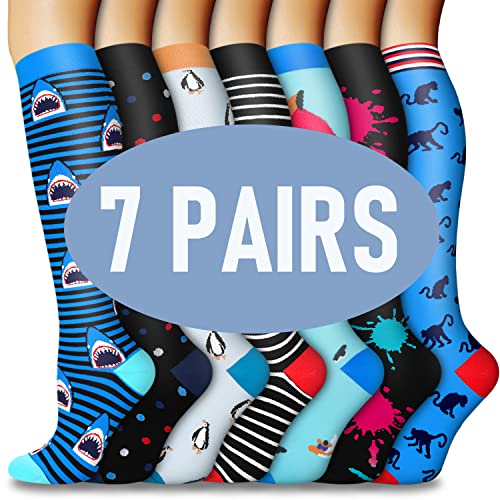 06-7 Pairs Blue/Black/Red/Shark