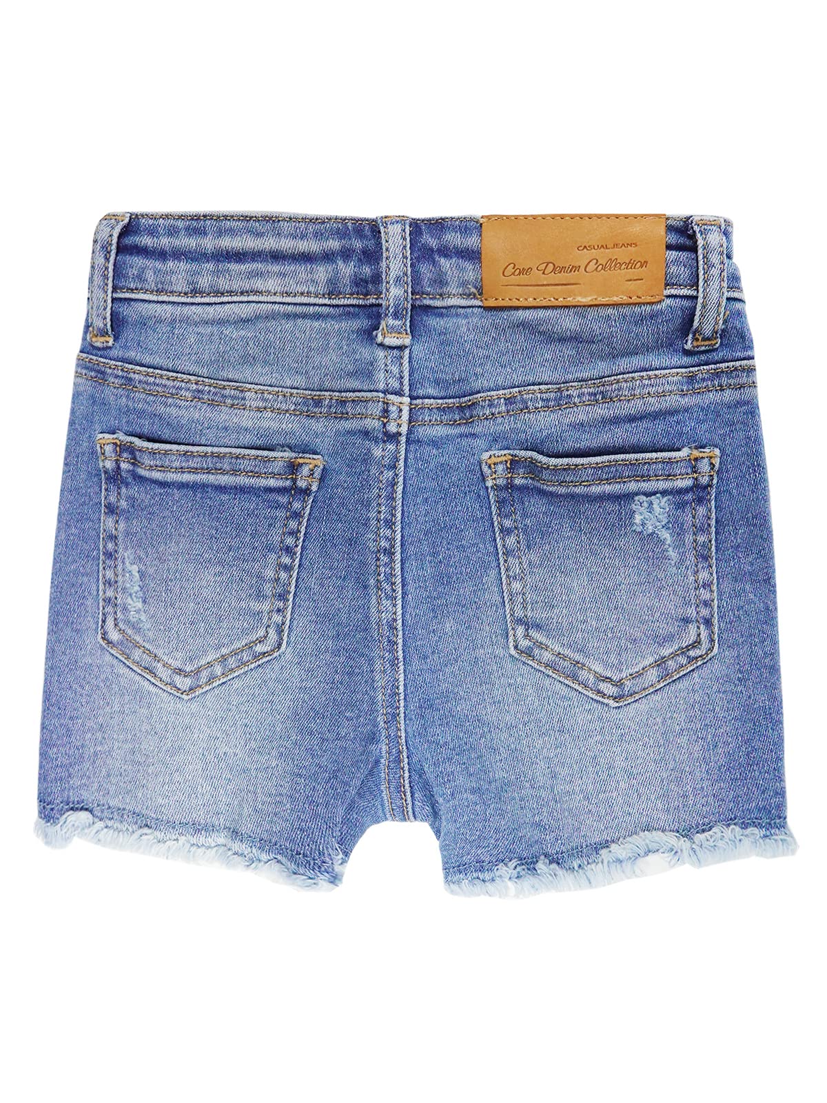 KIDSCOOL SPACE Girls Slim-Fit Ripped Denim Shorts - High Waist Stretch Jean Shorts for Teen Girls | Summer Casual Wear, Beach Outfits & Street Style Fashion