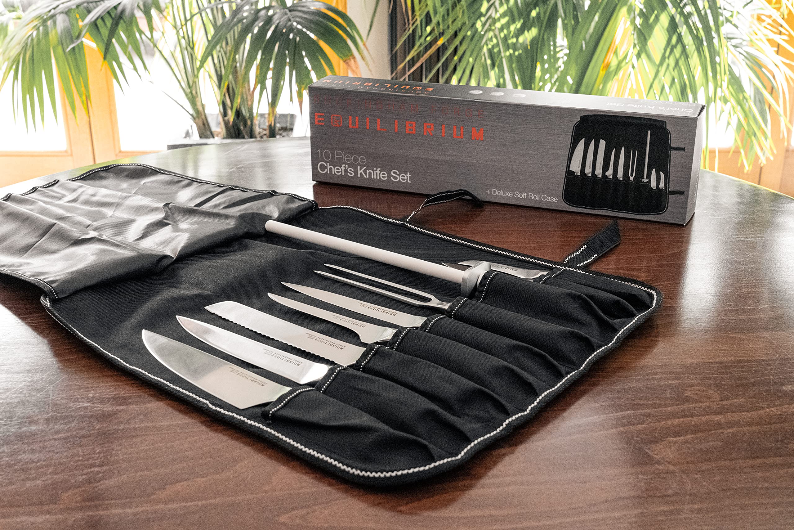 Premium Equilibrium Professional Chef’s Knife Set - 9-Piece Kitchen Knives with Shears & Knife Case (CS-1502/10) for Home Cooking, Restaurant Use & Culinary Gifts