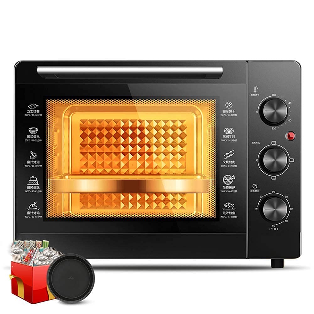 Sunweihaoa Multi-Function Countertop Convection Oven with 10 Cooking Modes - Stainless Steel Baking Pan, Rotisserie & Broil Settings - Perfect for Baking, Roasting & Family Cooking